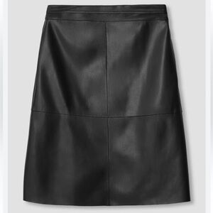 Universal Standard Taylor Vegan Leather Skirt Black A Line size XS/ 10-12